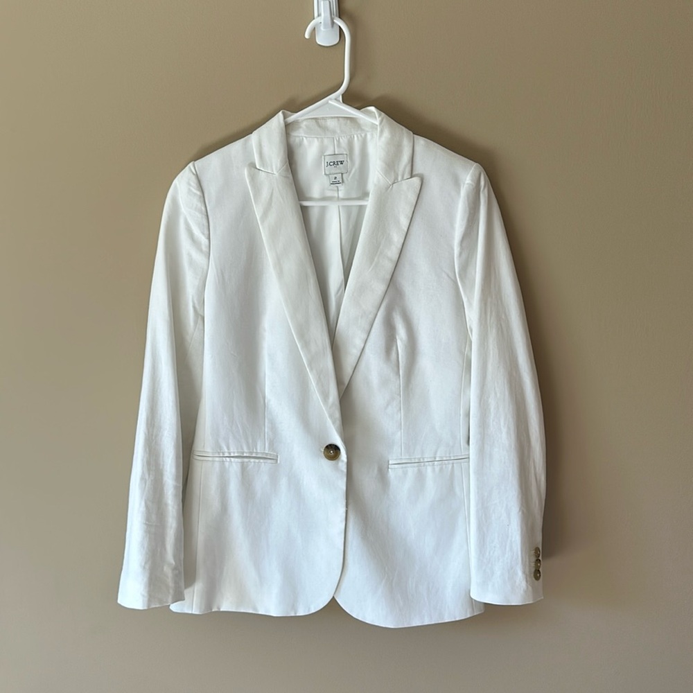 White Linen Blazer